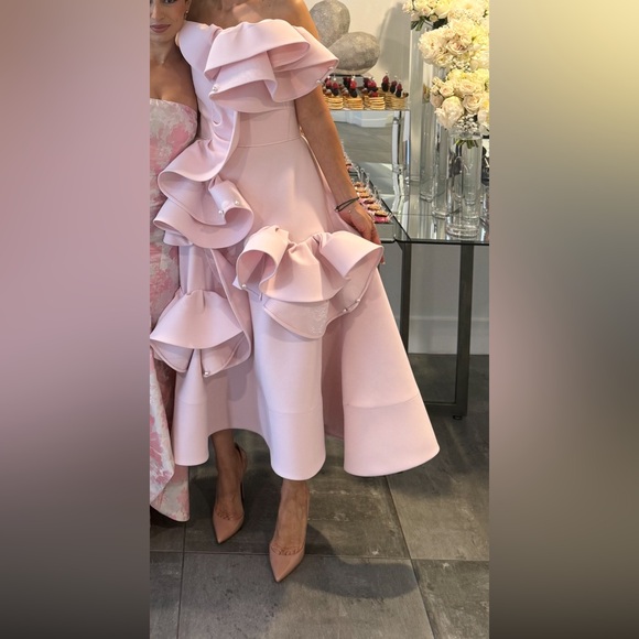 Maticevski Dresses & Skirts - Elegant Pink Ruffle Dress